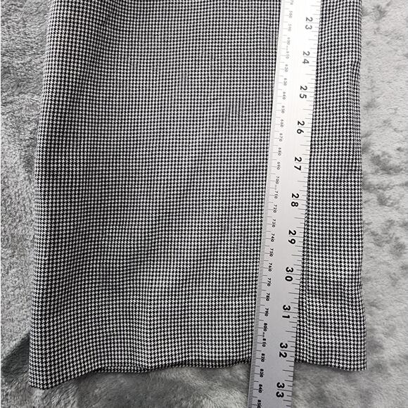 Liz Claiborne Pants Womens 10 Black White Houndstooth Tabitha High Rise Straight - Picture 13 of 15